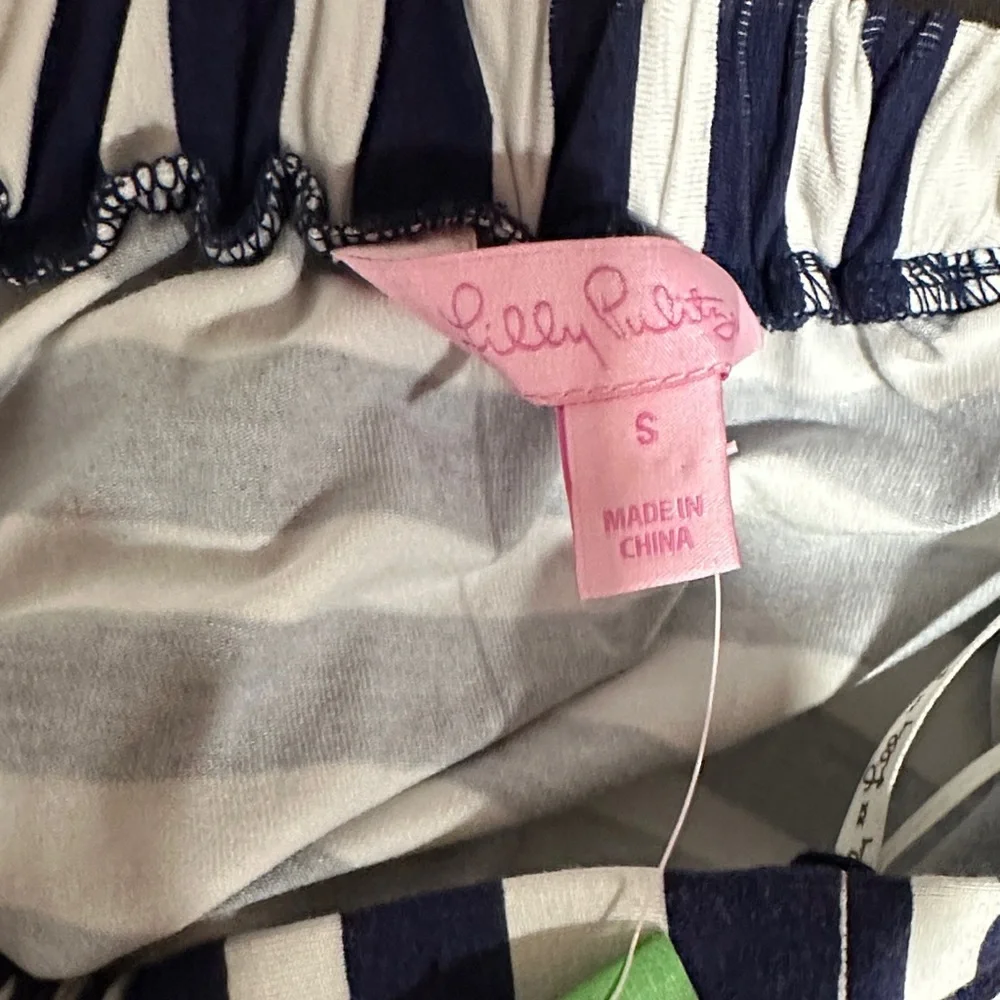 *LILLY PULITZER* Navy x White Striped Sleeveless Emmett Maxi Dress NWT Size S - Picture 11 of 14